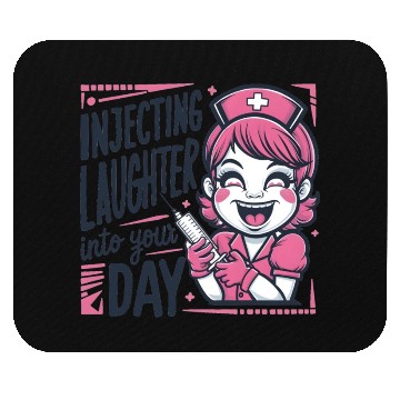 Discover Vintage Nurse Injecting Laughter Mouse Pads