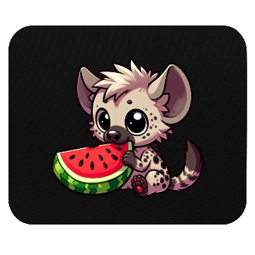 Discover Hyena with Watermelon Summer Fruit Mouse Pads
