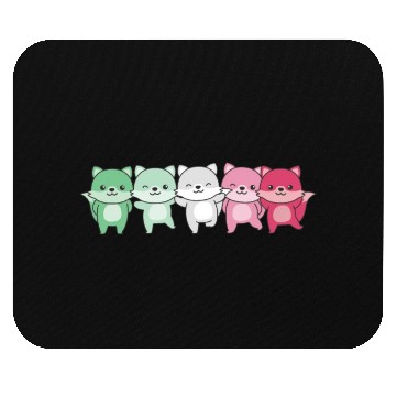 Discover Abrosexual Flag Pride Lgbtq Cute Fox Mouse Pads