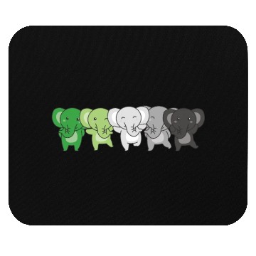 Discover Aromantik Flag Pride Lgbtq Cute Elephant Mouse Pads