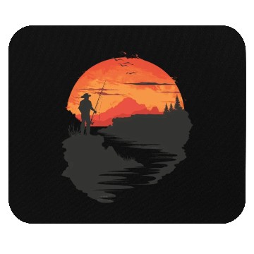 Discover Sunset Fishing Solitude Escape Mouse Pads