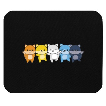 Discover Aroace Flag Pride Lgbtq Cute Fox Mouse Pads