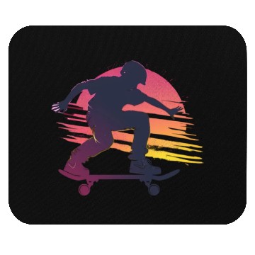 Discover Sunset Skateboarder Urban Vibes Mouse Pads