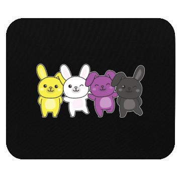 Discover Nonbinary Bunny Flag Pride Lgbtq Cute Bunnys Mouse Pads
