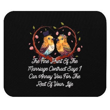 Discover Print of the Marriage Contract Wedding Funny Mouse Pads