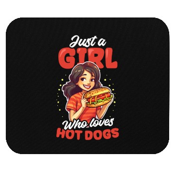 Discover Hot Dog Girl Who Loves Hot Dog Mouse Pads