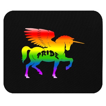 Discover Rainbow pride unicorn Mouse Pads