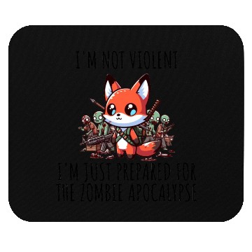 Discover Zombie Apocalypse Fox Mouse Pads