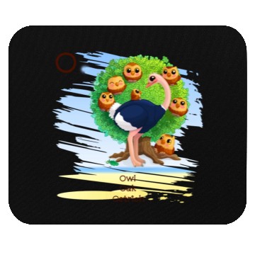 Discover Unique Creative Cute O Alphabet Owl Oak Ostrich Mouse Pads
