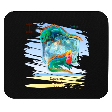 Discover Unique Creative Cute I Alphabet Iguana Insect Ice Mouse Pads