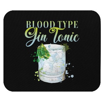 Discover Blood Type gin and Tonic Bartender Mouse Pads