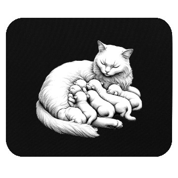 Discover Breastfeeding Mother Cat Mouse Pads
