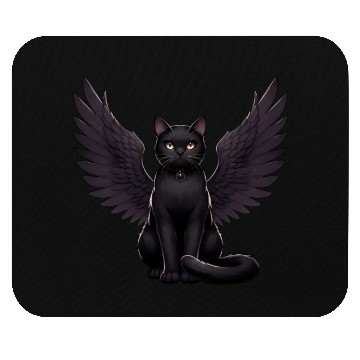 Discover Black Cat Gothic Angel Dark Angel Mouse Pads