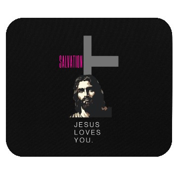 Discover Jesus loves you crewneck. Mouse Pads