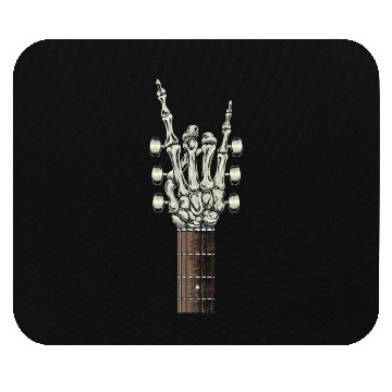 Discover Rock On Skeleton Hand Guitar Rock Roll Rock Band Mouse Pads