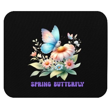Discover spring butterfly Mouse Pads