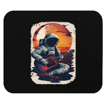 Discover Astronaut Guitar Player Space Music Lover Mouse Pads