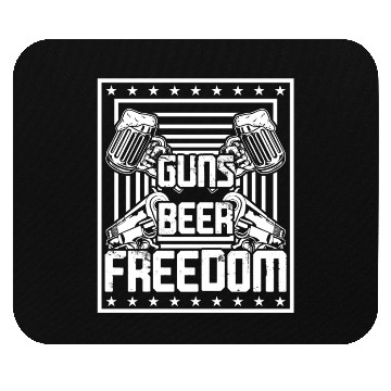 Discover Guns Beer Freedom Mouse Pads