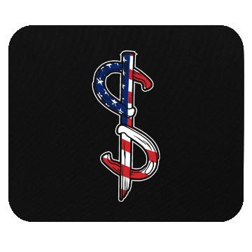 Discover Horseshoe Pitching USA FLag Mouse Pads