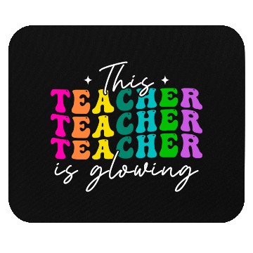 Discover This Teacher Is Glowing Hello Summer Mouse Pads
