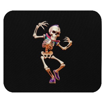 Discover Skeleton With Headphones Dancing to the Beat Mouse Pads