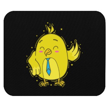 Discover Canary Bird with Tie Mouse Pads