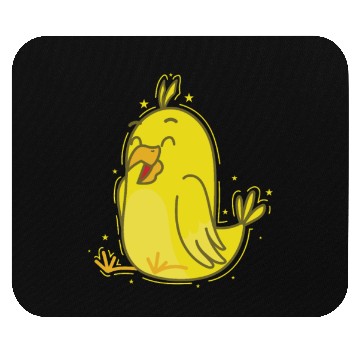 Discover funny yellow Canary Bird Mouse Pads