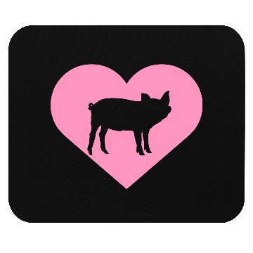 Discover I Love Pigs pig heart piggy piglet silhouette Mouse Pads