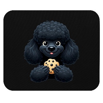 Discover Black Poodle with Cookie Sweet Design Mouse Pads