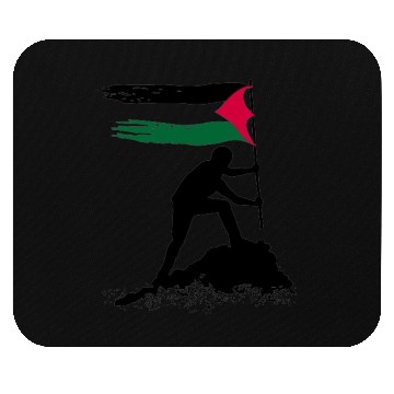Discover free palestine standing flag silhouette Mouse Pads