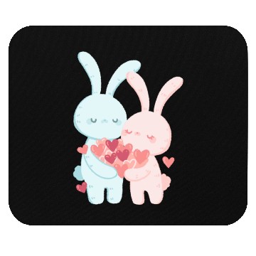 Discover Whimsical Duo: Creative Couple Graphics Design Mouse Pads