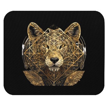 Discover Lion face Mouse Pads