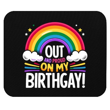 Discover Birthgay Gay Pride Flag Pride Month Equal Rights Mouse Pads