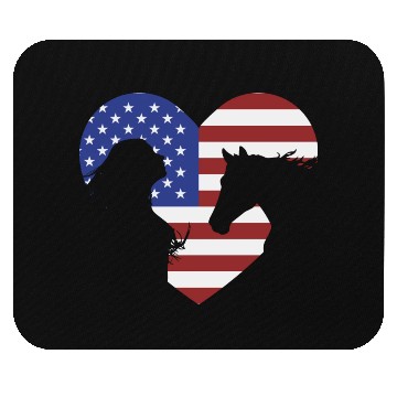 Discover American Flag Horse lover for girls & women Mouse Pads
