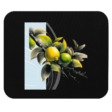 Discover Green and yellow lemon Mouse Pads