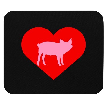 Discover I Love Pigs pig heart piggy piglet silhouette Mouse Pads