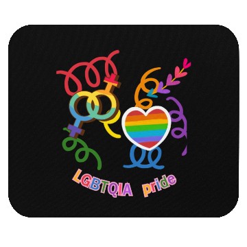 Discover LGBTQIA+ Pride Rainbow Heart Mouse Pads