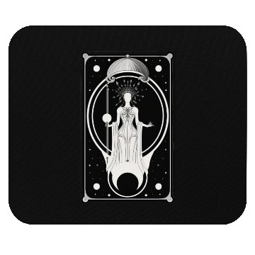 Discover Crescent Moon Tarot Card Astrology Occult Mouse Pads