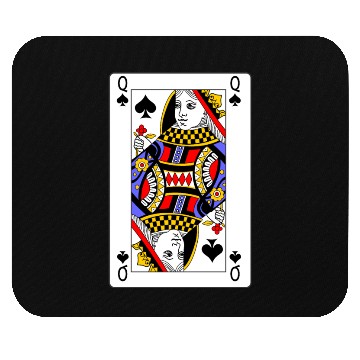 Discover Queen of Spades Playing Card Mouse Pads