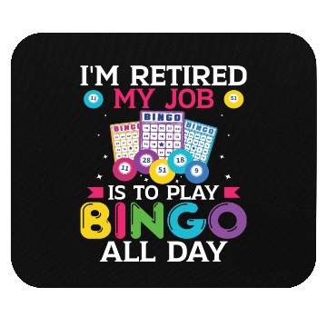 Discover Retired Bingo Player Mouse Pads