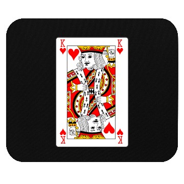 Discover King of Hearts Playing Card Mouse Pads