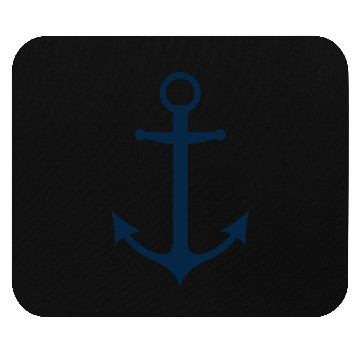 Discover Navy Blue Sailing Boat Anchor Mouse Pads