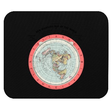 Discover Flat Earth Theory World Map - Funny Conspiracy The Mouse Pads