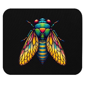 Discover Colorful Cicada Insect Great Eastern Brood Cicada Mouse Pads