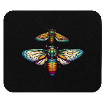 Discover Colorful Cicada Insect Great Eastern Brood Cicada Mouse Pads