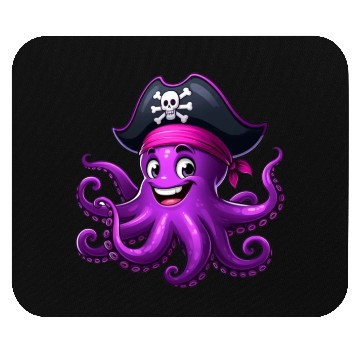 Discover Funny pirate octopus Mouse Pads