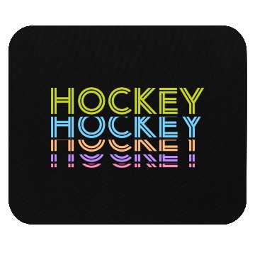 Discover Hockey Colorful Typography Mouse Pads