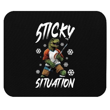 Discover Sticky Situation Funny Hockey Trex Mouse Pads