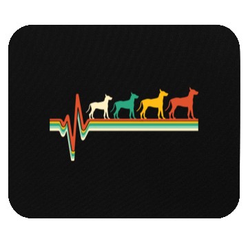 Discover Great dane retro heartbeat Mouse Pads