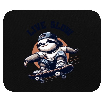 Discover Skate Slow: Urban Sloth Skater Mouse Pads
